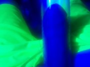 pumped up dick blue light yellow shorts glow cockring #1