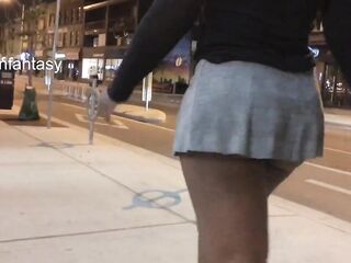 Mini skirt walk