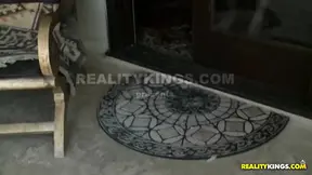 Amateur GF gives deep blowjob to Voodoo before intense pussy drilling session