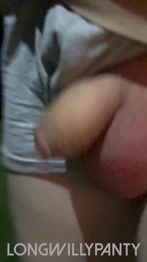 Straight guy goes flashing his dick in public park in this risky dare.