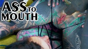 ”FFM TATTOO threesome, girls gape asses for tattooed dick - ATM, gapes, (goth, punk, alt porn)”