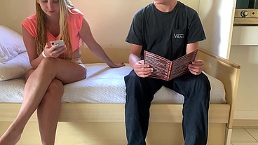 Horny stepbro wants his stepsister tight pussy