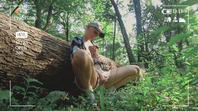 Voyeur in Forest - Girl Masturbates Outdoor