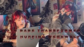 Goth Babe Transformed Boot Sniffing Werewolf- Starring Smokin Rose