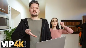 Tattooed brunette slut helps lucky man with a wild POV blowjob