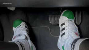 SMALL FEET PEDAL PUMPING IN TIGHT NEW SUPERSTAR SNEAKERS - MOV Mobile Version