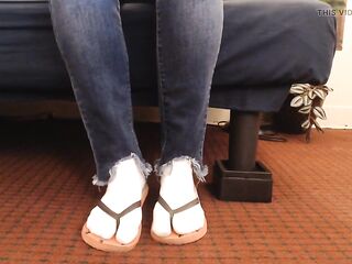 Watermelon Flip Flops White Ankle Socks