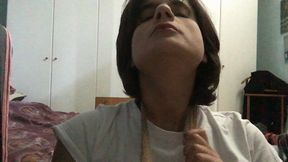 "Sensual Neck Massage with Pantyhose"