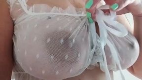 busty in sexy lingerie