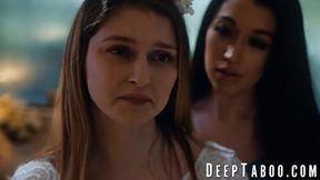 Bride Bunny Colby fucks with her bestie Alex on wedding day