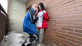 Romance, Russian Style. Sex In The Stairwell