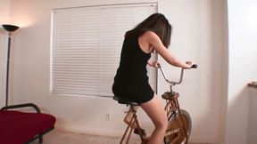 Hot MILF loves a big black bamboo inside her hot and wet pussy...