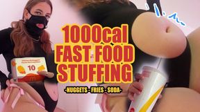 1000cal FAST FOOD Stuffing WMV - Maxed Out Top-Up Stuffing Chicken Nuggets French Fries Soda Pop Getting Big and Burping copy