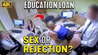 Naive Nata Lee auditions at the loan agency and fucks the agent for cash