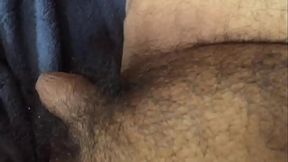 Asian bitchboy'_s little penis squirting by riding black dildo