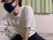 【乳首攻め】20代の男の子が乳首をコネコネしてビクビクっ♡自撮りチクニーで感じまくりっ♡ちくびフェチ必見です！喘ぎ声アリ