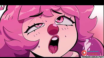 Cute clown girl sucks big cock at birthday party