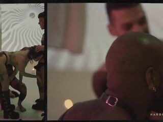 three Different Angles of GROUP-SEX BLISS - Slimthick Brunette hair Feeds Her Juicy Cunt With Multipe Rods