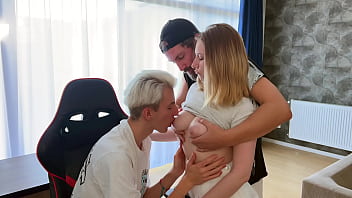 Deprived a cute boy with a huge dick of his virginity. His stepfather made me squirt