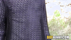 Horny Cameron James sucked prick before getting his tight anus fucked hard by