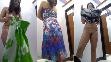 Her wet little secret squirt in the dressing room