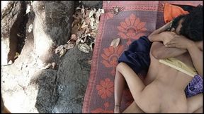 An Asian Girl Was Fuking Hard with Local Boyfriend in Jungle, Hardcore Outdoor Fucking