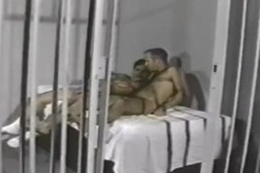 Shaggy Twink Group-Fucked In Prison Cage