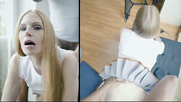 Anal creampie for hot MILF from Austria in a mini skirt