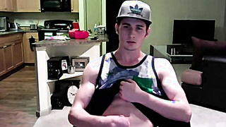 Twunk Masturbates Off on Web cam in His Room