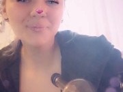 milf smoking weed and masturbating complation