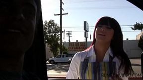 Redhead teen gets it on the couch