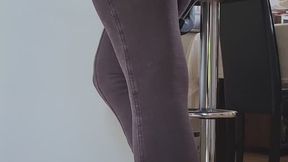 Wetting my Brown Jeggings