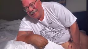 Giant Belly and Man Boobs with a Gorgeous Fat Cucumber