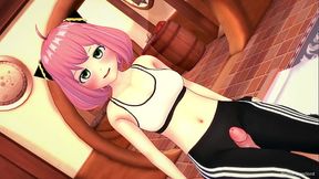 Anya wants to ride a big cock after the gym (adult version) (hentai)