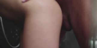 Hot brunette Lady Dee gets jacked off after shower sex