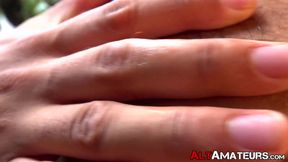 Bearded Zeno Rey works his hand to his uncut cock and bursts with cum