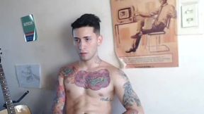 Handsome Straight Latino Jerks Off for a Gay Guy