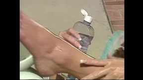 Sunbathing Slut Rides and Sucks Big Cock