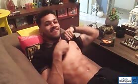 Hot stud needs to cum before he can