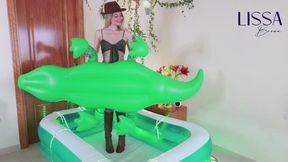 Humping, Dominating and Pee an Inflatable Crocodrile