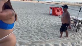 Beach Seller in a Salty Package Eats the Two Hot Girls in Exchange Left Happy