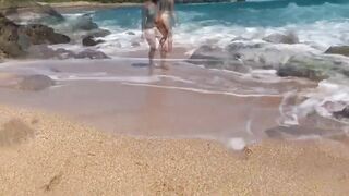 Long Butt Hispanic milf on a Naked Beach - Trending