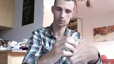 Nerdy Twink in a plaid shirt gets a big cash offer and can't resist taking it in POV