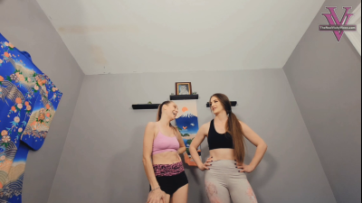 Sweaty ass sniffing gym slave for Vicky and Terra