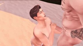 alpha bear fucks his omega friend hard in juicy ass (sims + gay porn)