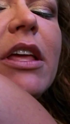 Epic moment from &quot;The unattractive blonde MILF engages in intimate acts with her attractive face and her moist cunt.&quot;