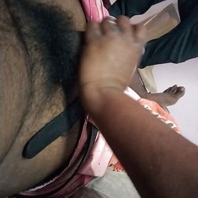 Tamil village wife hot back and handjob