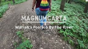 Mariah's Footjob By The River