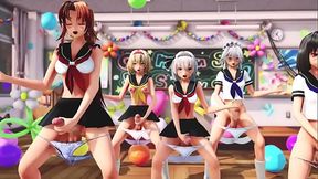 Futa girls stroking their dicks in school Mmd