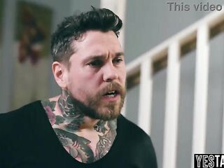 Big dick manipulative boyfriend fucks his teen girlfriend in front of her step parents